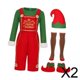 thumbnail image 1 of Disfraz de Navidad,Disfraz de Navidad Disfraces de Halloween Adultos,Disfraces Conjunto de ropa Traje de Navidad Cosplay,Sombrero de fiesta Medias altas a rayas Vestido de noche,Medias a, 1 of 8