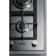 thumbnail image 5 of 2-burner gas cooktop made in Italy w/15" wide trim kit in stainless steel with cast iron grates, 5 of 5