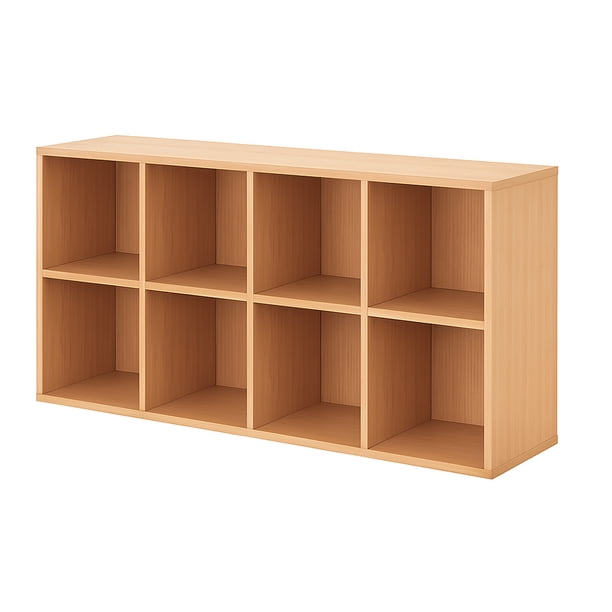 Ilios Innova | Librero Organizador de MDF Color Maple, Mueble Moderno para Sala, Oficina o Recámara
