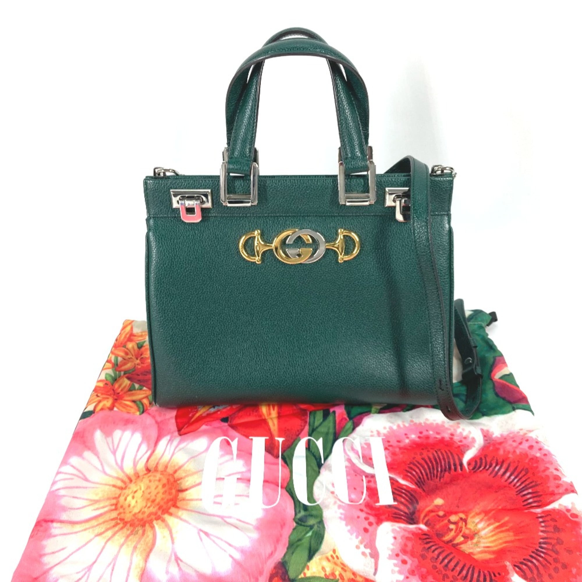 Pre-Owned Gucci 569712 2WAY Bag Shoulder Bag Bag Hand Bag Green