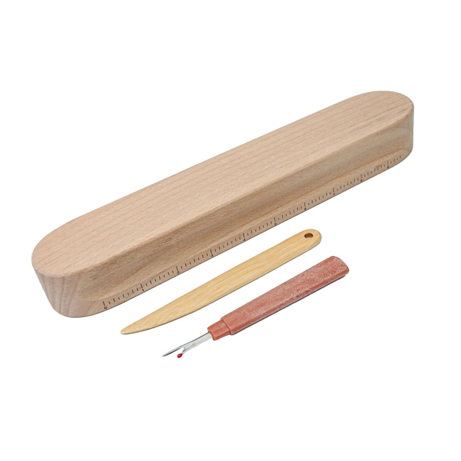 Tachiuwa Wooden Tailor Clapper Bamboo Pen Sewing Gadgets Handhold Practical Seam Ripper Multipurpose for Quilting Embroidery