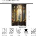 thumbnail image 2 of Forest Window Outside Scenic Theme Curtain, Early Morning Sun Ray Beautiful Butterfly Flower Landscape, Retro Medieval Window Frame Art Deco Curtain, Room Living Room Blackout Curtain 2 Pieces 42x63in, 2 of 5