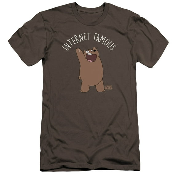 We Bare Bears - Internet Famous - Premium Slim Fit Short Sleeve Shirt - X-Large