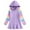 Purple, variant on Odeerbi Toddler Girls Cute Hooded Sweatshirts Dress Pleated Cotton Hoodie Dress Rainbow Striped Long Sleeve Loose Comfortable Casual Dress Toddler Girls Clothes