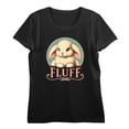thumbnail image 2 of Fluff Bunny Women's Black Crew Neck Short Sleeve Crop Tee-XXL, 2 of 3