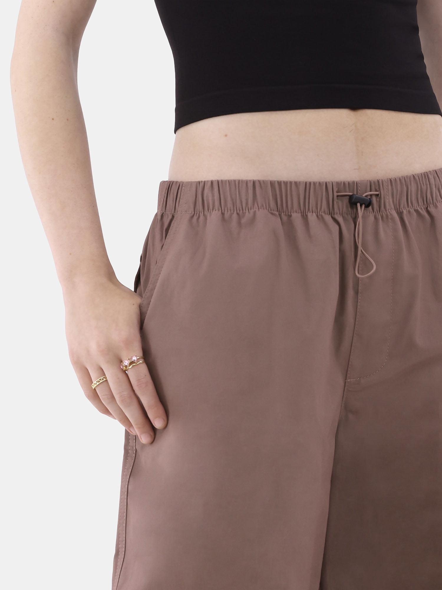 No Boundaries Cotton Parachute Pants, 30" Inseam, Women's