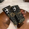 thumbnail image 4 of Feather Leopard Print Square Plating Case For Samsung Galaxy S23 S24 S22 S21 S20 Note 20 Ultra A15 A25 A55 A54 Ring Holder Cover, 4 of 5