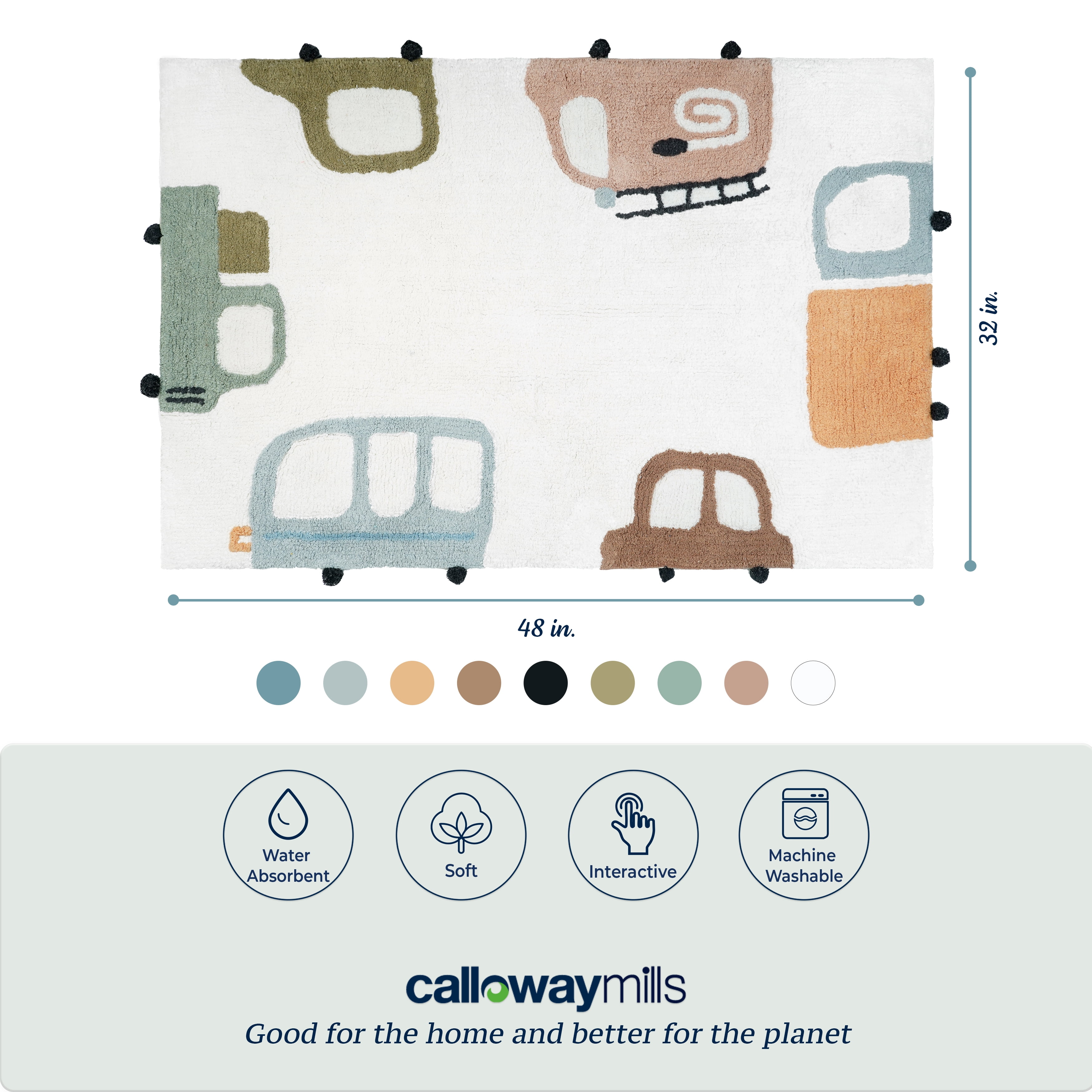 Calloway Mills 114043248 Toy Car 32" x48"