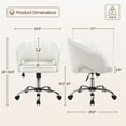 thumbnail image 4 of Yaheetech Faux Leather Adjustable Swivel Office Chair,White, 4 of 8