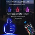 thumbnail image 2 of LED Hand Sign Light, USB Remote Control, Gesture Indicator, PVC, Amber Yellow, Compliant with Traffic Laws, 1pc, 2 of 6