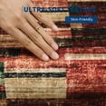 thumbnail image 4 of Hasoo Large Living Room Area Rug 10' x 13' Washable Indoor Carpet Red Washable Modern Plaid Geometric Bordered Rug, 4 of 6