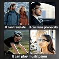 thumbnail image 4 of Smart wireless Bluetooth glasses, clear sound quality half-frame glasses, music-listening sunglasses, sunscreen lenses, 4 of 9