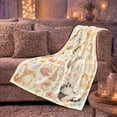 thumbnail image 5 of Playful Cats Heart Among Autumn Flowers Watercolor, Playful Pet Portrait Pattern, Warm Flannel Blanket for Living Room and Bedroom, Cat Lovers Thanksgiving Gift, Pet Lover Home Decor, 5 of 7
