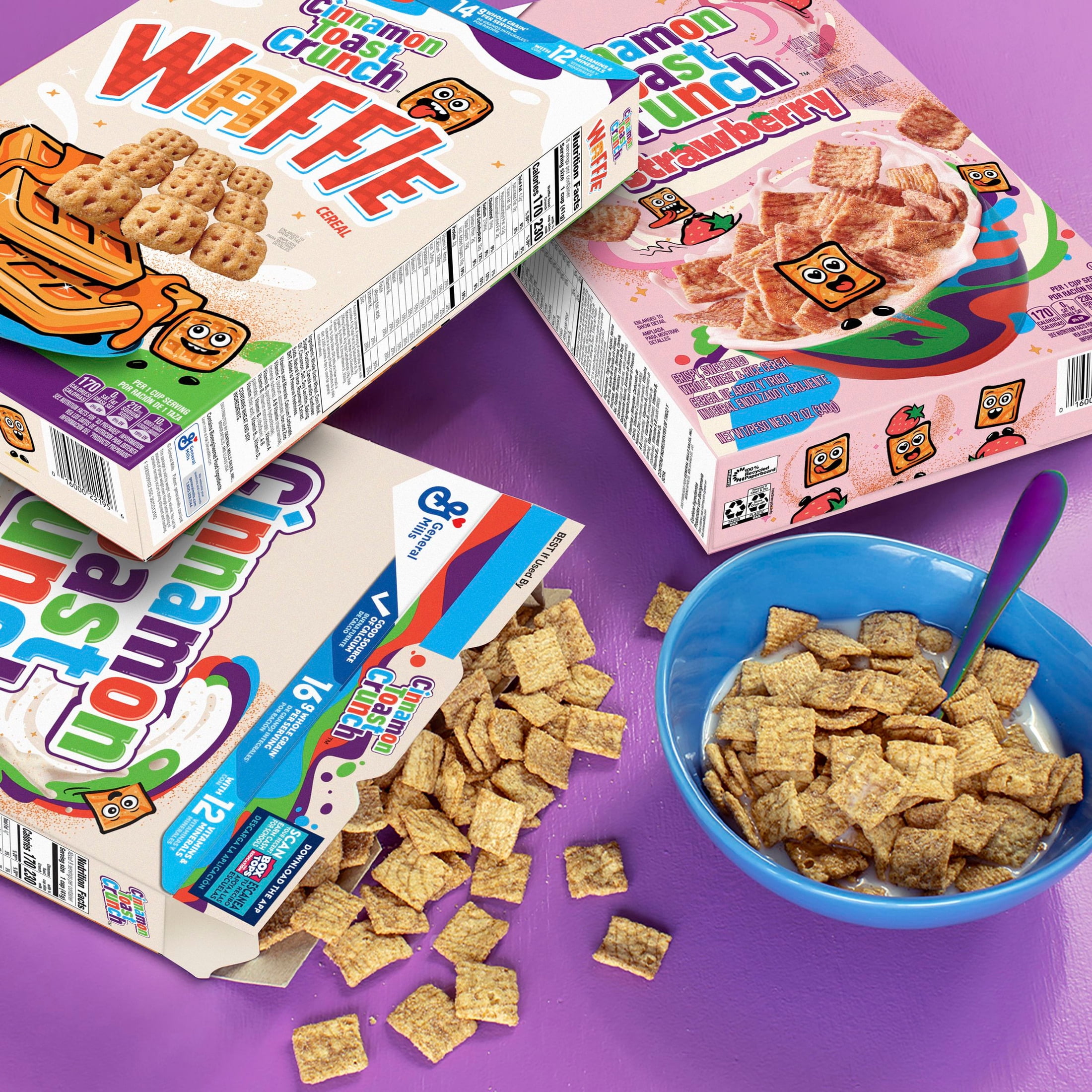 Cinnamon Toast Crunch Peanut Butter Breakfast Cereal, Family Size, 19.3 oz