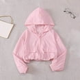 thumbnail image 4 of zuwimk Girls Athletic Zip-Up Jacket Long Sleeve Lightweight Riding Jacket with Pockets(5-6 Years,Pink), 4 of 6