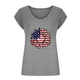 thumbnail image 4 of Usmisi 4th of July Tank Tops Breathable Loose Fit Patriotic Independence Day Shirts Vest Womens Fashion Sunflower Print V-Neck Sleeveless Summer Blouses Gray l, 4 of 5