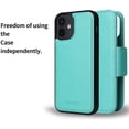 thumbnail image 2 of navor Detachable Magnetic Wallet Case with RFID Protection Compatible for iPhone 12 Mini [5.4 inch] [Vajio Series] - Mint, 2 of 5