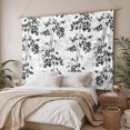 thumbnail image 3 of Black Gray Fruit Tapestry for Bedroom Wall Hanging Tapestry, Vintage Plant Nature Botanical Flower Ceiling Backdrop Tapestries Poster Blanket Wall Decor for Teens Room Living Room Dorm 59" x 90", 3 of 8