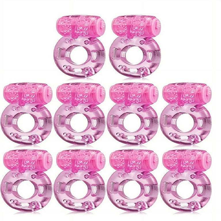 10pcs Silicone Soft Pink Vibrating Cock Ring Penis Ring Set, Penis  Stimulator, For Increased Stamina & Enhanced Erections - Sex Toys For  Couples