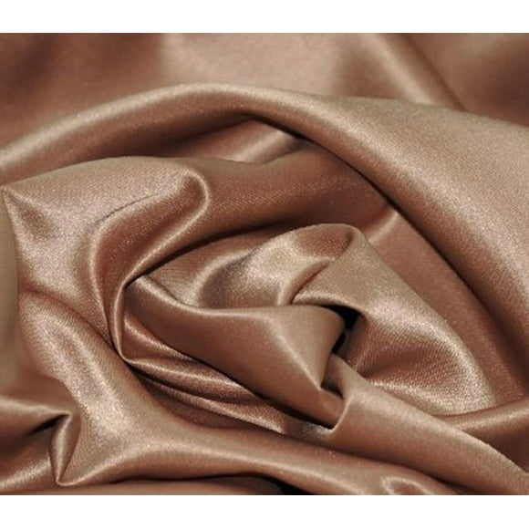 Satin L'Amour Tissu Uni 60 Pouces de Large Vendu au Mètre (Kaki)