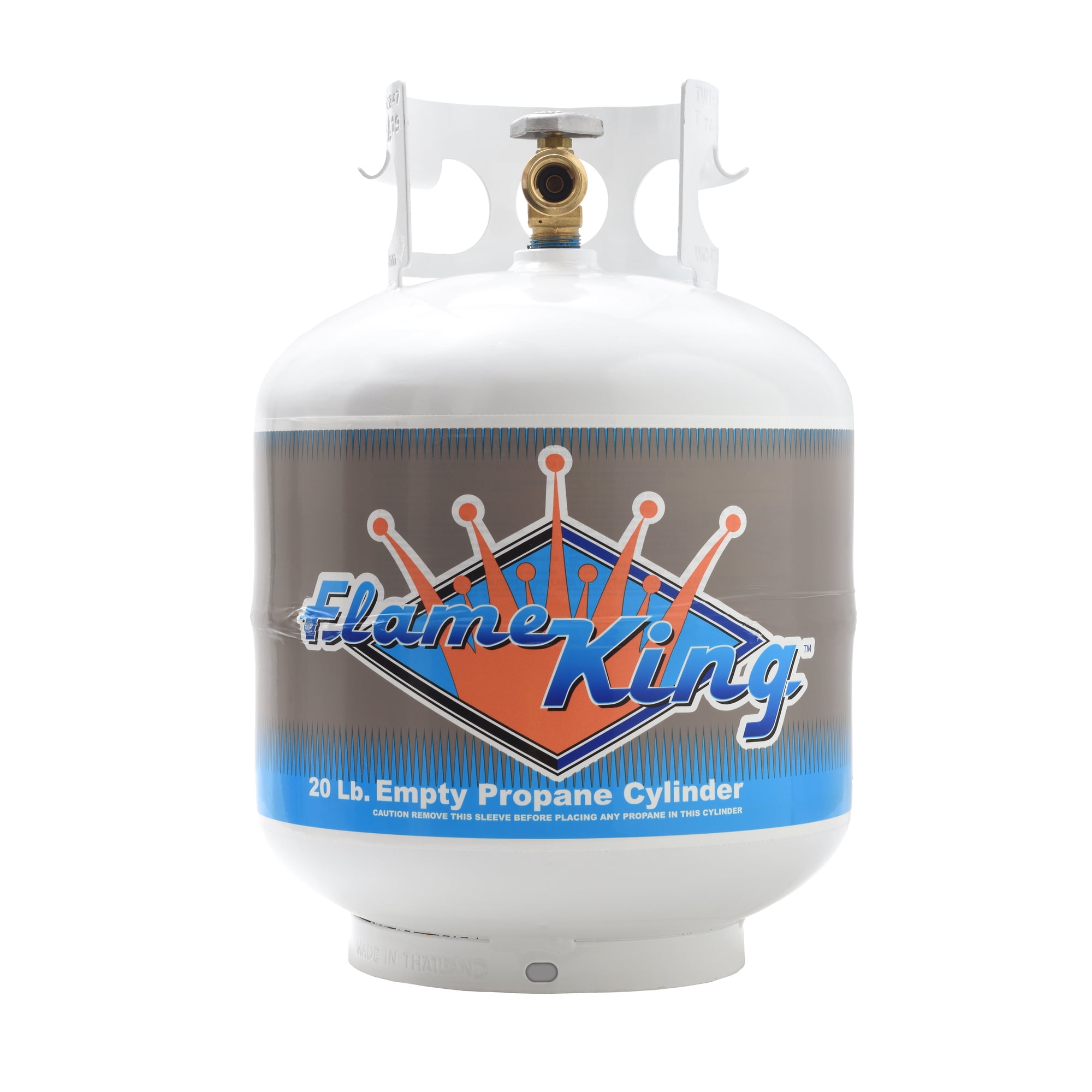 Flame King 20LB Empty Steel Propane Tank LP Cylinder w/ Type1 OPD Valve, for Grills & BBQs