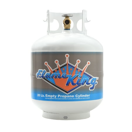 Flame King 20LB Empty Steel Propane Tank LP Cylinder w/ Type1 OPD Valve, for Grills & BBQs