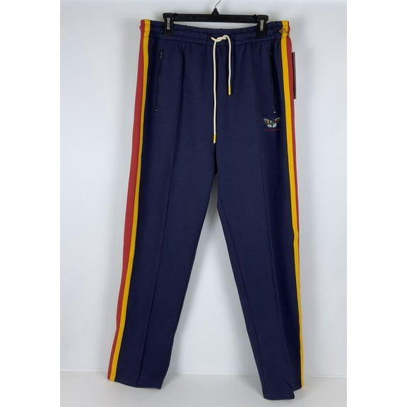 AGTAWH All Good Things Color Block Neoprene Track Pants Men's Large Navy Stretch