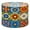Color 4, variant on Linen Drum Lampshades Mexican talavera ceramic tile Ethnic folk ornament Italian 13"x13"x10" Light Shade for Table Lamps Floor Lamps Drum Lamp Shades Lampshade Replacement Assembly Required