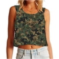 thumbnail image 2 of Yourumao Womens Camo Tank Tops Crop Sleeveless Shirts Crew Neck Loose Casual Tanks Comfy Summer Graphic Tees for Lounge Travel, 2 of 6