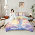 thumbnail image 4 of jejeloiu God Queen Comforter Set,Merry Christmas Bedding Sets,Pink White Bedding Comforter Set For Girls,Luxury Bedroom Decor Reversible,3 Pieces, 4 of 8
