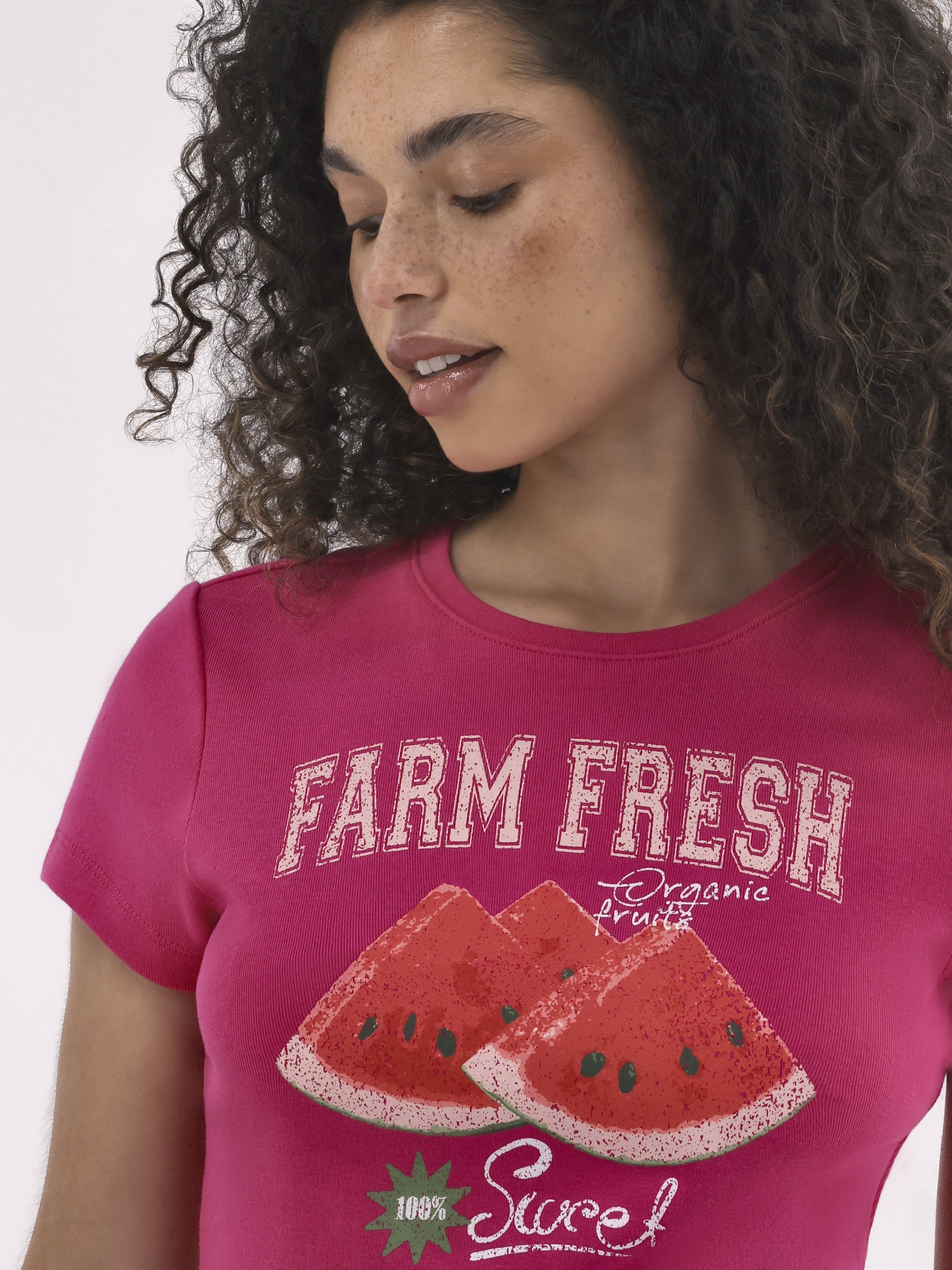 No Boundaries Graphic Cotton Baby Tee, Women's