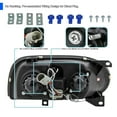 thumbnail image 4 of Spec-D Tuning Black Dual Halo Projector Headlights Compatible with 1993-1998 Volkswagen VW Golf, 1995-1998 Volkswagen Cabrio, Left + Right Pair Headlamps Assembly, 4 of 7