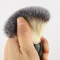 thumbnail image 2 of Men's soft hair facial brush old-fashioned manual shaving brush shaving soap cream foam brush barber shop beard brush-black+black-shaving brush+shelf, 2 of 4
