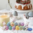 thumbnail image 4 of 2x figurita de de Pascua, estatua de conejo, manualidades, huevos de Pascua de resina coleccionables para boda, escritor Zulema Estatua del Conejo de Pascua, 4 of 8