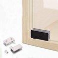 thumbnail image 4 of 1 Paire de Charnières de Porte en Verre Acier Inoxydable Pivot d'Armoire Clip Sans Perçage, 4 of 6