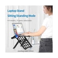 thumbnail image 2 of DB-11 Laptop Holder Strong Bearing Capacity Efficient Heat Dissipation Foldable Desk Notebook Holding Stand for Office - White, 2 of 5