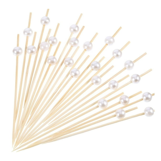 Palillos de dientes desechables Naiovety Suministros prácticos para fiestas Blanco brillante