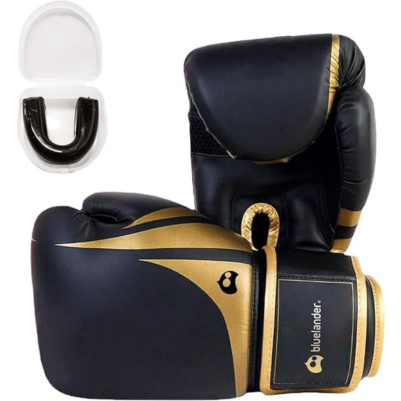 Guantes de Box Bluelander Negro con Dorado 16 oz