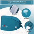 thumbnail image 1 of 6 Pieces Breathable Bouffant Caps Adjustable Tie Back Sweatband, 1 of 1