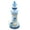 Blue, variant on Puzzled COTA Global Light Blue Stripes Lighthouse Decor - Handmade and Crafted Wooden Lighthouse Decoration with Fish, Decorative Beach Style Tabletop Centerpiece – 6 Inches