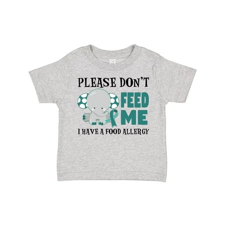 

Inktastic Please Dont Feed Me I Have a Food Allergy with Elephant and Ribbon Gift Toddler Boy or Toddler Girl T-Shirt