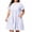 Purple, variant on Women's Round Neck Ruffle Sleeve Tiered Gingham Casual Midi Dresses with Pockets for Women Everyday & Vacation Wear