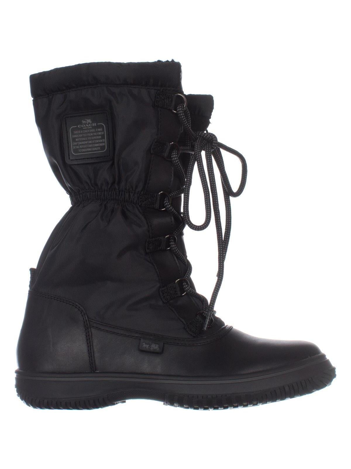 coach winter boots black