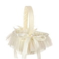 thumbnail image 3 of Cesta de boda, cesta de flores para niña, decoración romántica y ligera para fiesta con lazo, centro de mesa, de celebración, 3 of 9