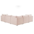 thumbnail image 3 of Meridian Furniture Jacob Pink Velvet Modular Sectional, 3 of 11