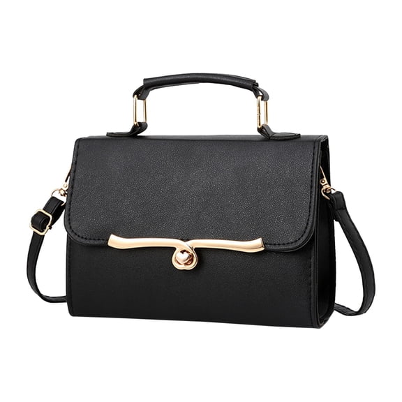Stylago Women's Top Handle Satchel Mini Crossbody Shoulder Bags Leather Fashion Small Tote Handbags for Ladies Evening Black