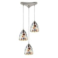 thumbnail image 1 of ElkGroup International 542-3 Gemstones 3 Light Pendant In Satin Nickel And Sculpted Multicolor Glass, 1 of 2
