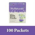 thumbnail image 2 of NuNaturals White Stevia Powder, All Purpose Natural Plant Based Sweetener, Sugar-Free, 100 Packets, 2 of 3