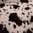 thumbnail image 5 of Plush Shaggy Fuzzy Duvet Cover Set Brown White Cow Print Soft Crystal Velvet Queen Bedding Set (1 Faux Fur Duvet Cover + 2 Faux Fur Pillowcases), 5 of 5