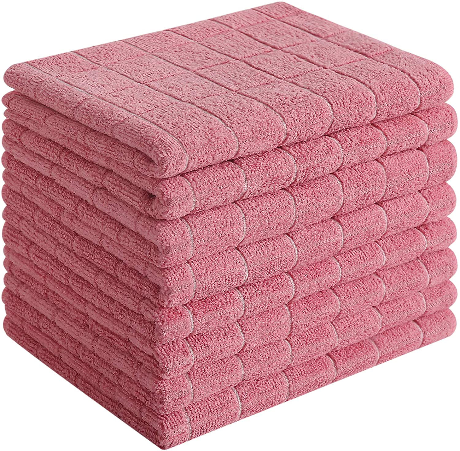 8 Soft Super Absorbent and Lint Free Kitchen Towels Microfiber Dish Towels 